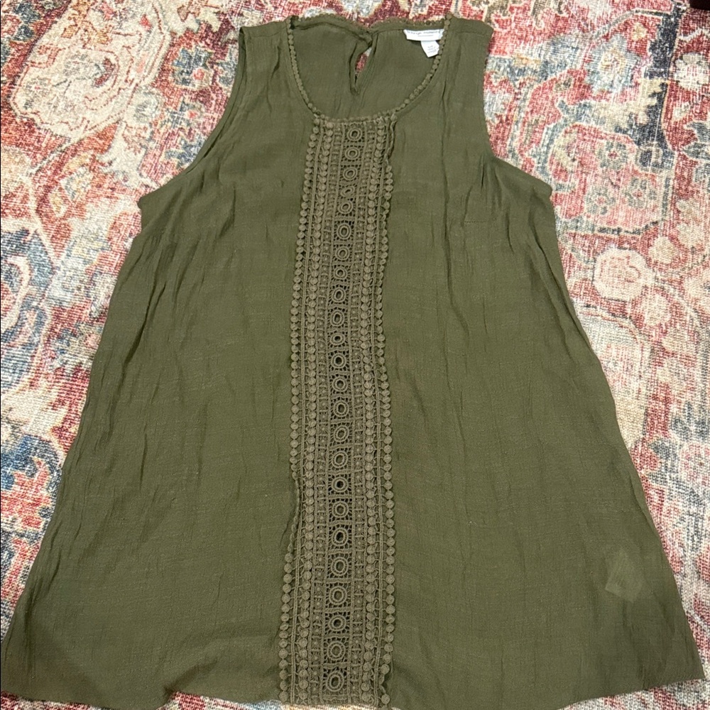 Liz Lange Olive Green Maternity Top